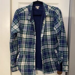 L.L. Bean Blue Green Plaid Shirt
